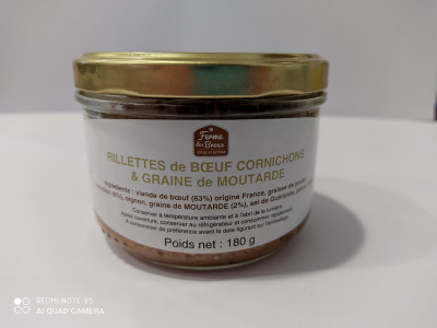 Rillettes de Boeuf Cornichons & Graine de Moutarde