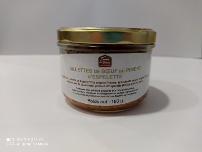 Rillettes de Boeuf au Piment d'Espelette