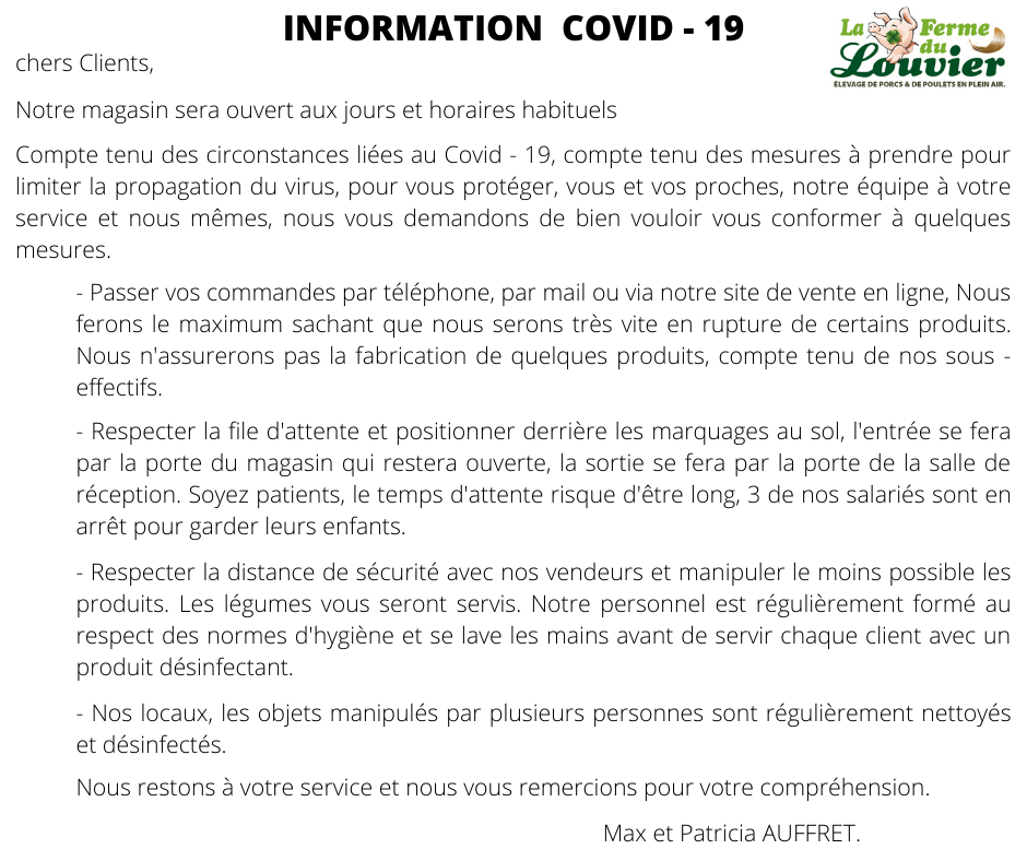 INFORMATION COVID - 19