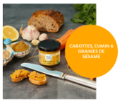 Tartinables bio carotte cumin graines de sésame